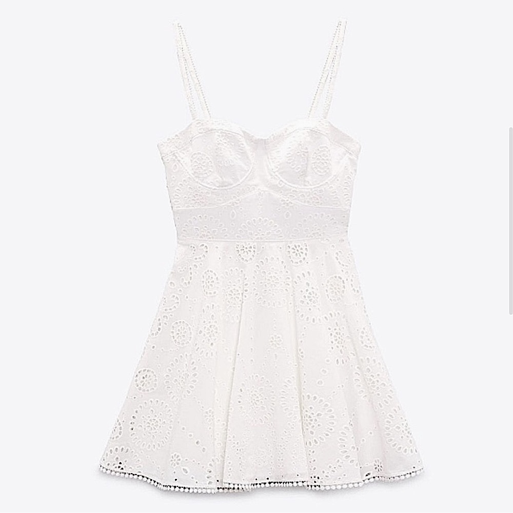 Zara embroidered dress